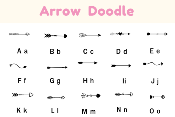 Arrow Doodle Font - Preview 1