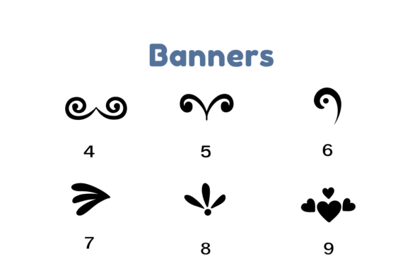 Banners Font PNG with transparent background - Preview 3