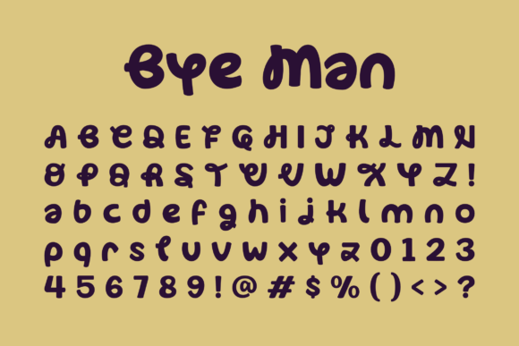 Bye Man Font - Preview 1