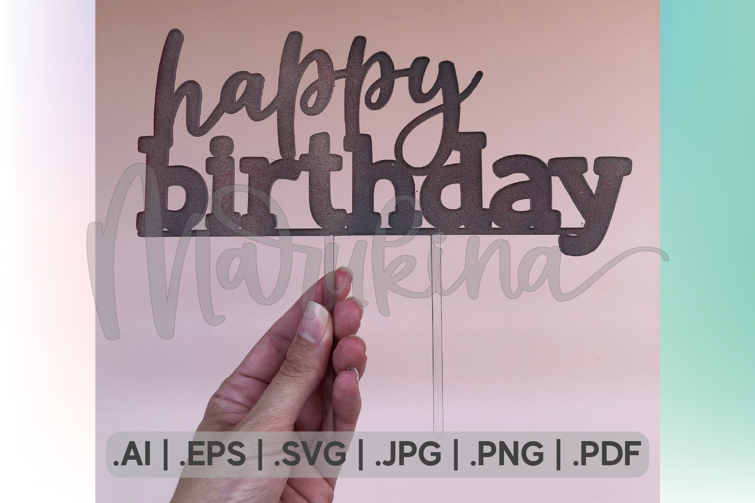 CAKE TOPPER BIRTHDAY CHUNKY