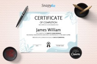 Certificate of Completion Canva Editable Graphic by SnapyBiz · Creative ...