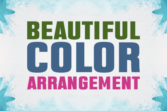 Color Stamp Font PNG with transparent background - Preview 3