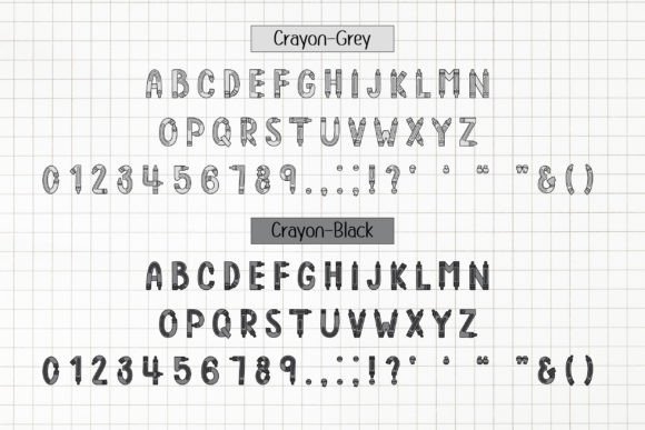 Crayon Doodle Font - Preview 6