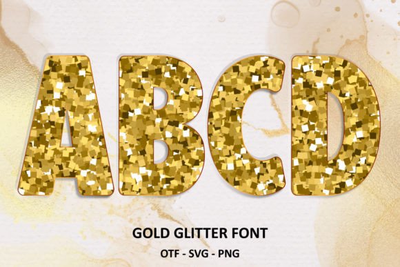 Gold Glitter Color Fonts Font By Font Craft Studio