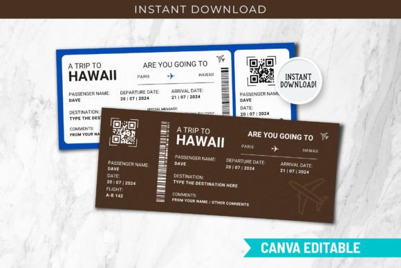 Hawaii USA Trip Surprise Gift Ticket