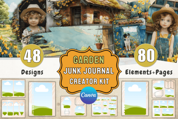 Junk Journal Kit Garden Journal Page
