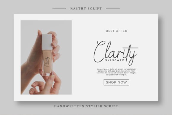 Kasthy Font PNG with transparent background - Preview 1