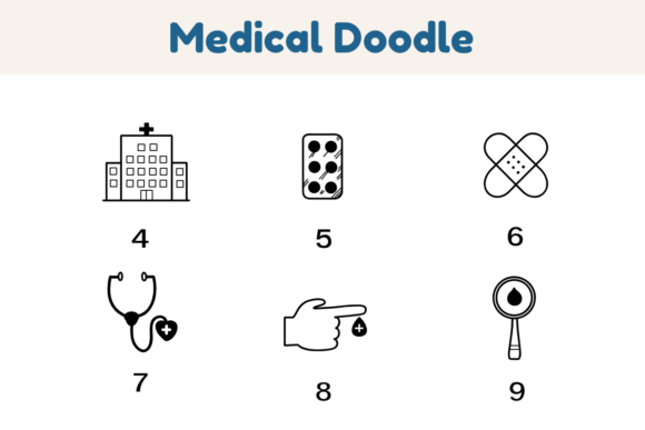 Medical Font PNG with transparent background - Preview 3