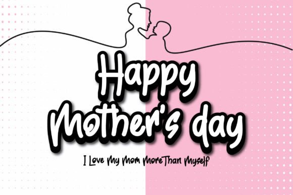Mother's Love Font PNG with transparent background - Preview 2