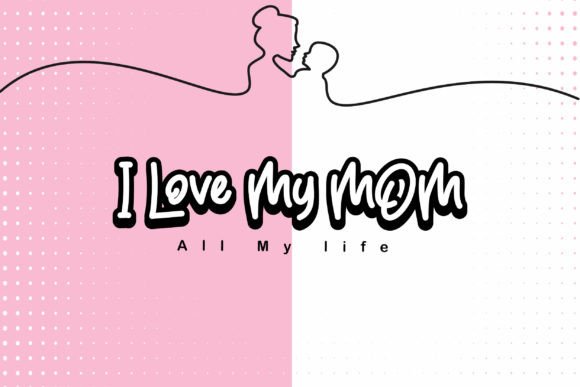 Mother's Love Font PNG with transparent background - Preview 3