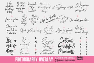 Photography Overlay Handwriting Bundle