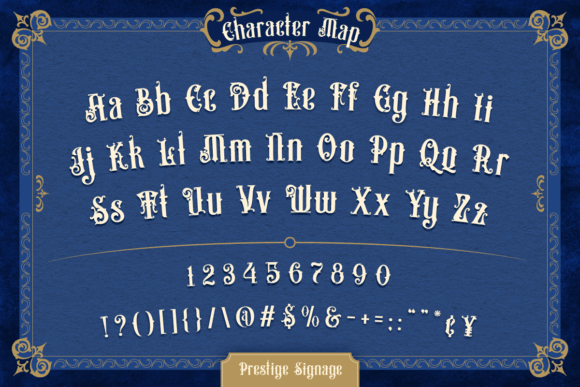Prestige Signage Font PNG with transparent background - Preview 1