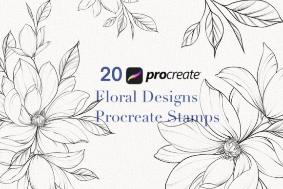 Procreate Flower Stamp, Peony Brush Set Graphic Brushes By ani36