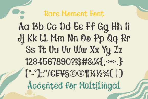 Rare Moment Font font preview - 4