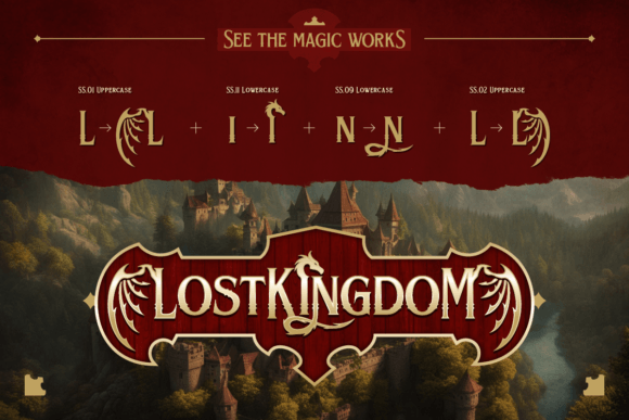Seraphon Font PNG with transparent background - Preview 2