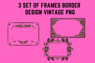 Set of Frames Border Design Vintage Graphic by Alouma Sriti · Creative ...