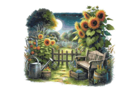 SunFlowers Counted Cross Stitch Patterns