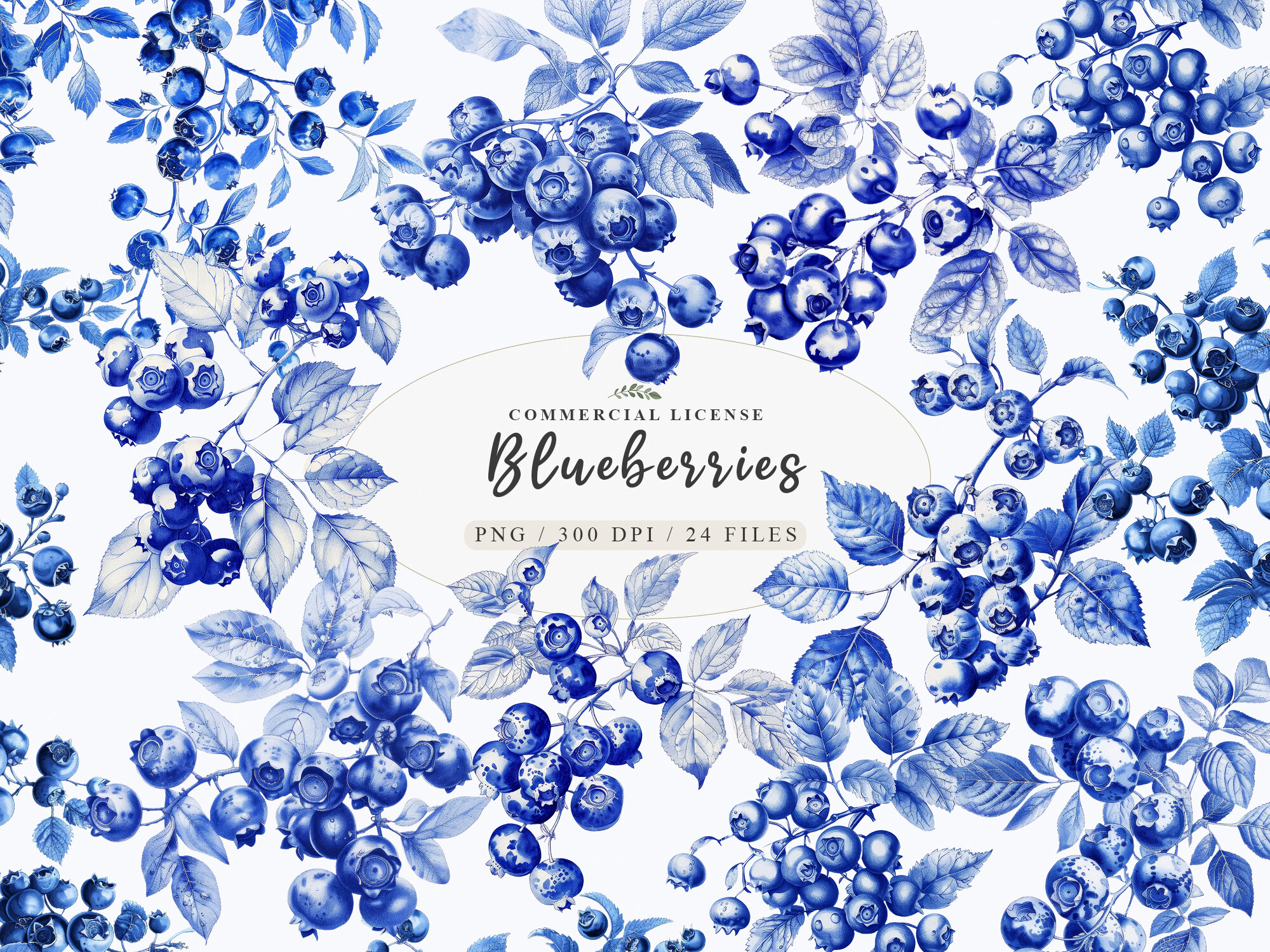 Watercolor Blueberry Clipart, Berry Art Graphic by UsisArt · Creative ...