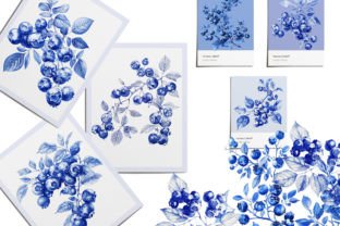 Watercolor Blueberry Clipart, Berry Art Graphic by UsisArt · Creative ...