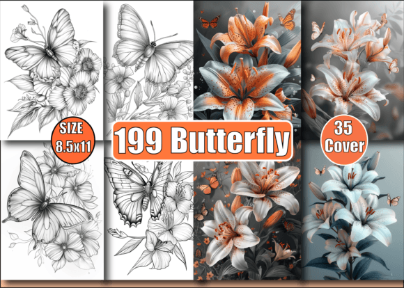 199 Butterfly Coloring Pages for Adults