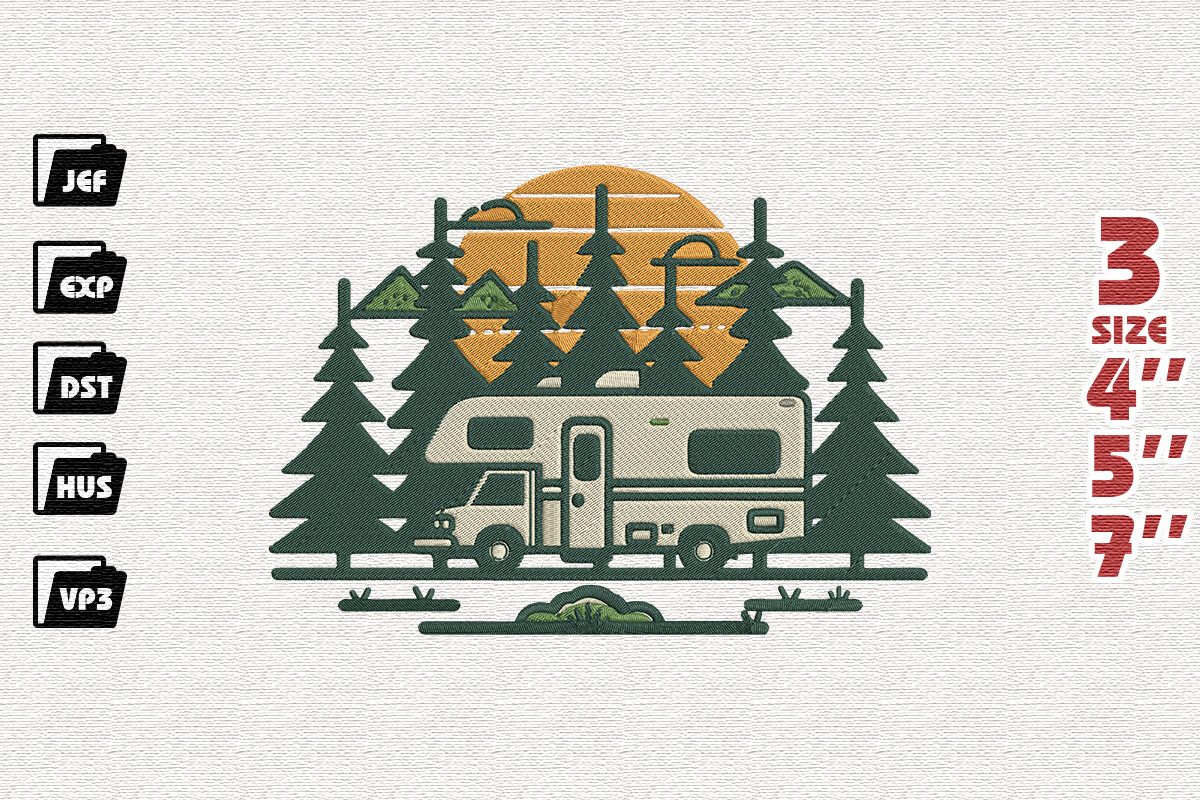 Camping Embroidery