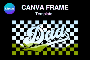 Checkered DAD Canva Frame Retro Vintage