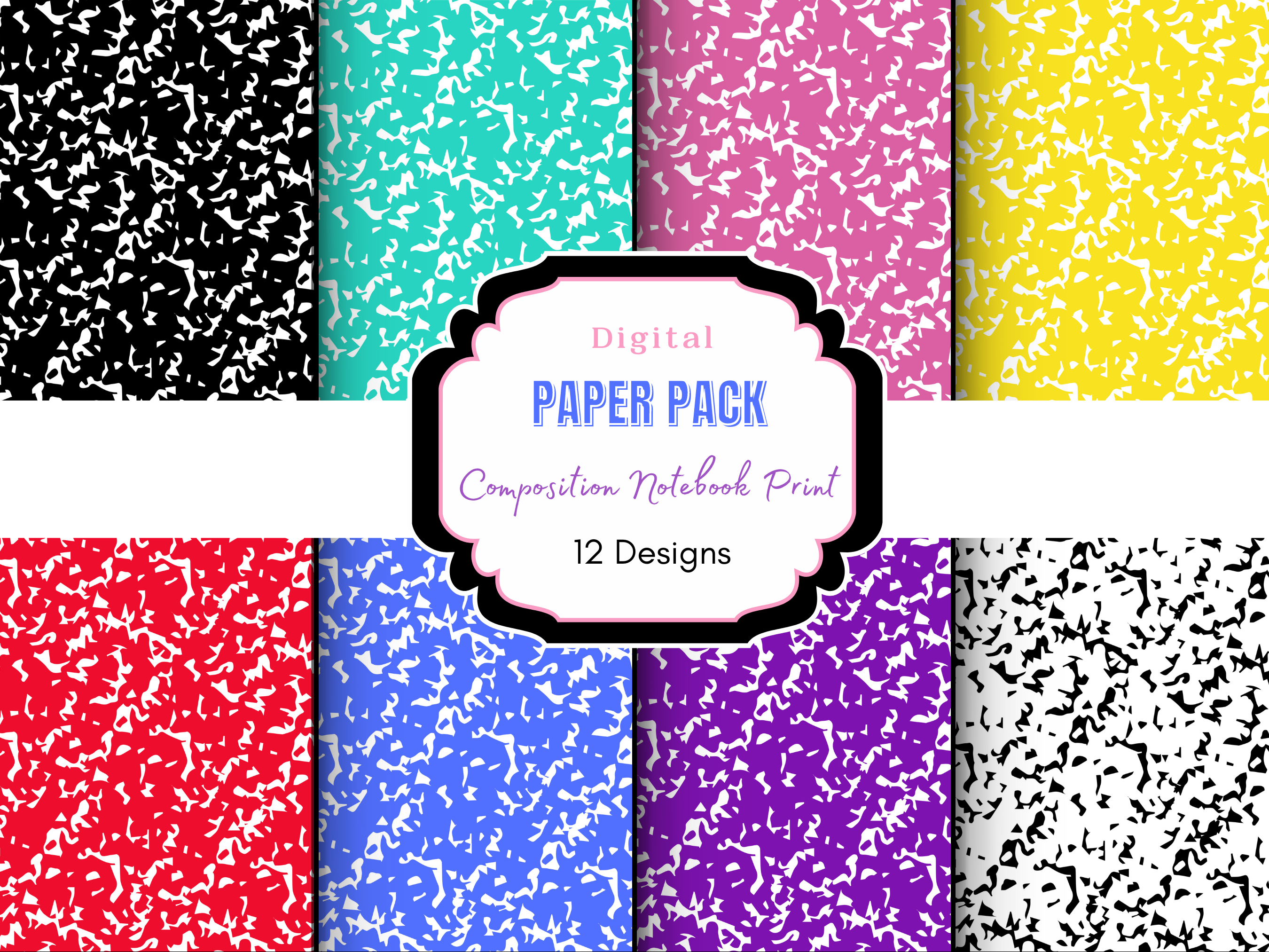 Composition Notebook Pattern