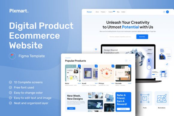 Digital Products E-Commerce Website