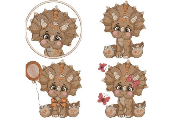 Dinosaur Triceratops Baby Boy and Girl