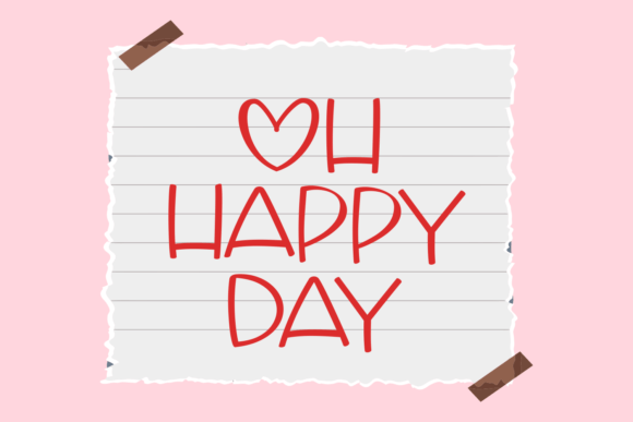 Girly Notes Font PNG with transparent background - Preview 1