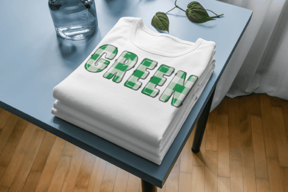 Green Pattern Font - Preview 3