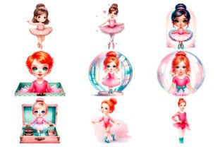 Little Girl Ballerina Clipart Graphic by ElenaZlataArt · Creative Fabrica