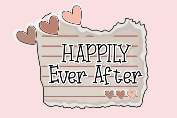 Longing Heart Font PNG with transparent background - Preview 3