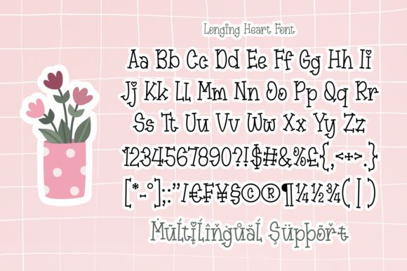 Longing Heart Font PNG with transparent background - Preview 4