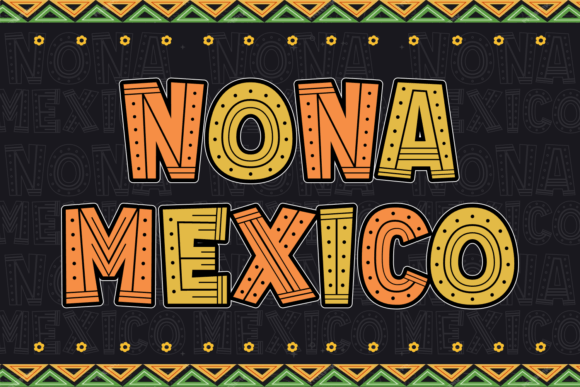 Nona Mexico Font PNG with transparent background - Preview 1