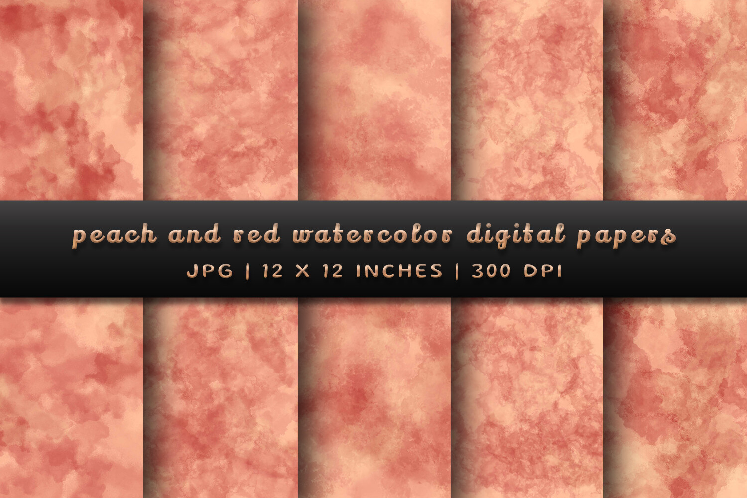 Peach and Red Watercolor Backgrounds Graphic by Pugazh Logan · Creative ...