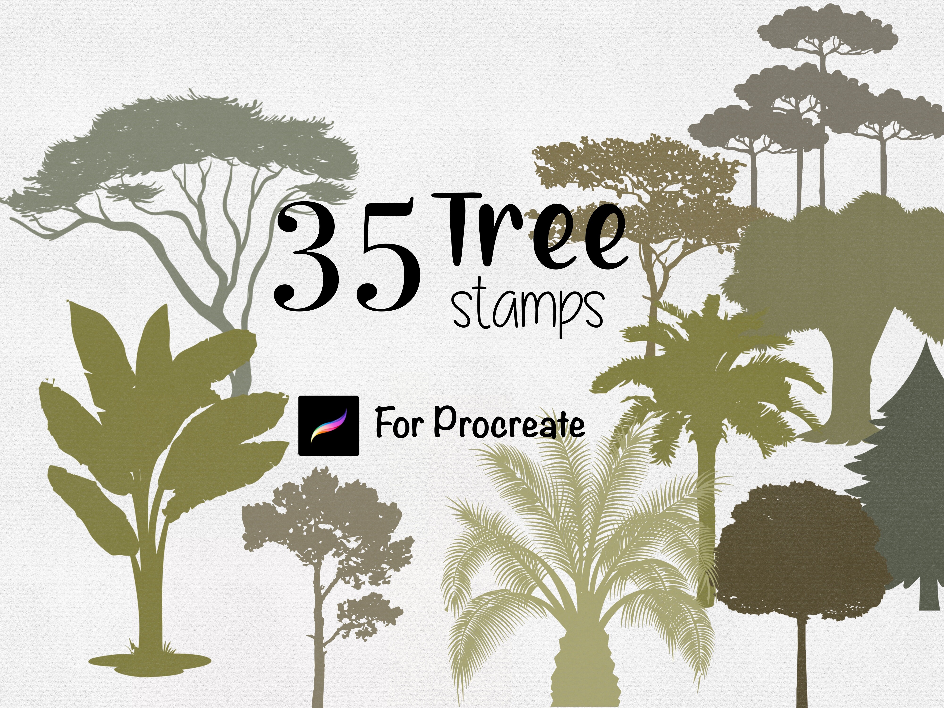Procreate Tree Stamps Botanical Brushes - photo 1