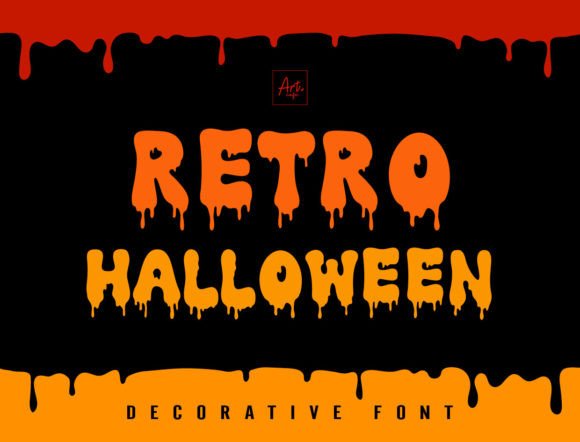 Retro Halloween Font Art Cafe
