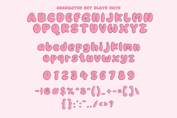 Slays Days Font PNG with transparent background - Preview 6