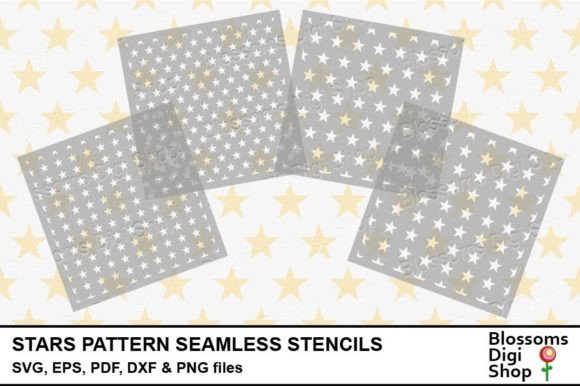 Stars Pattern Seamless Stencils