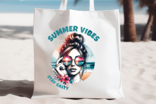 Summer Vibes Messy Bun PNG Clipart Graphic by angela39503 · Creative ...