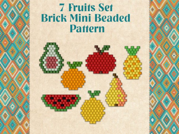 7 Beaded Fruits Set