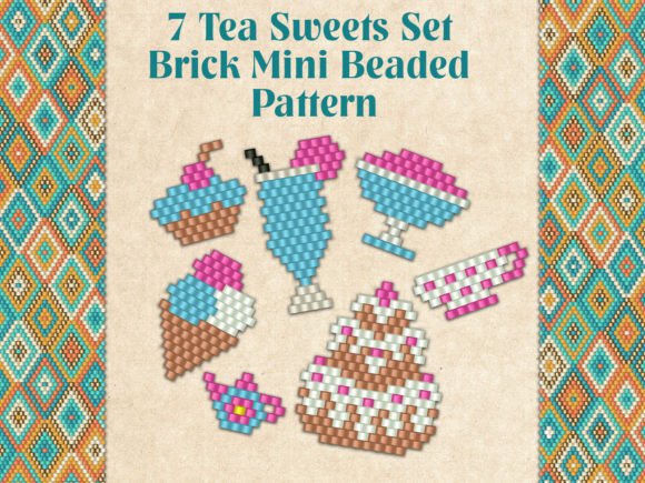 7 Beaded Tea Sweets Set