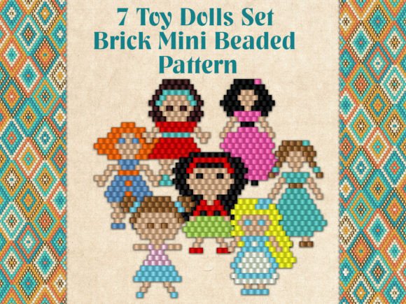 7 Beaded Toy Dolls Set