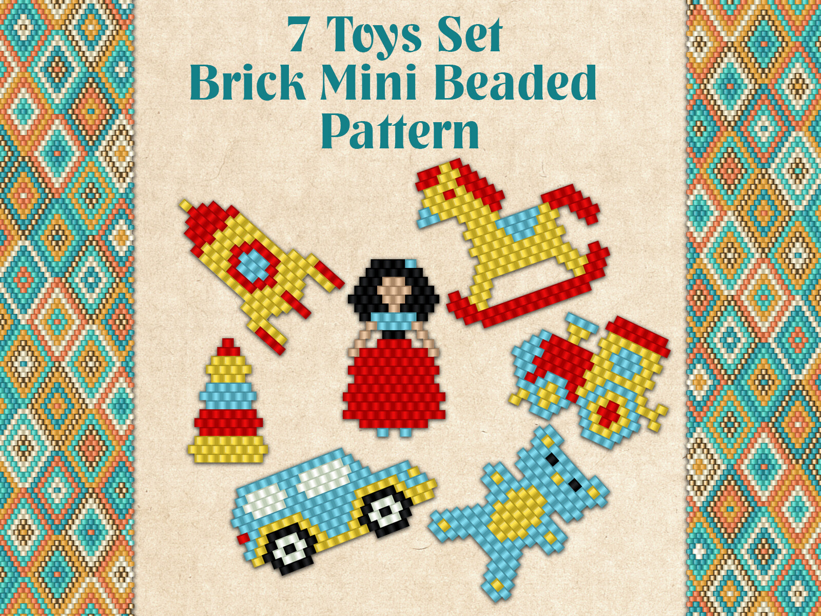 7 Beaded Toys Set