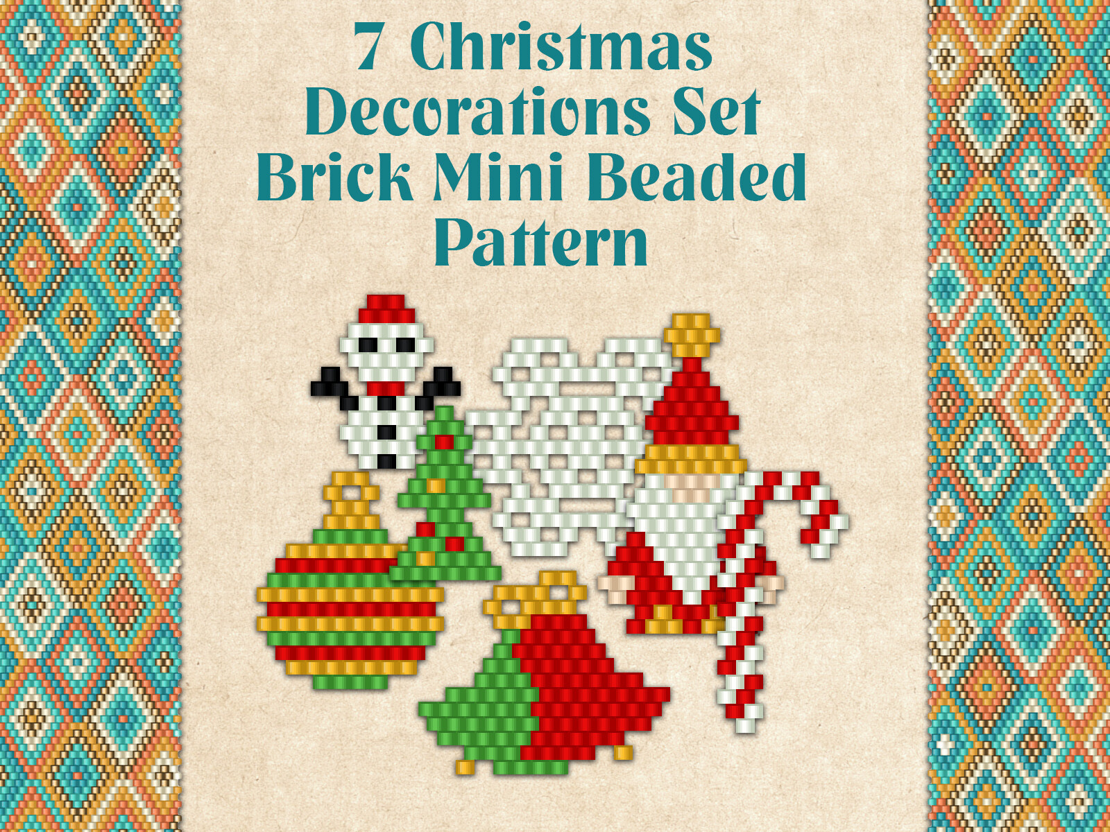 7 Christmas Decorations Set