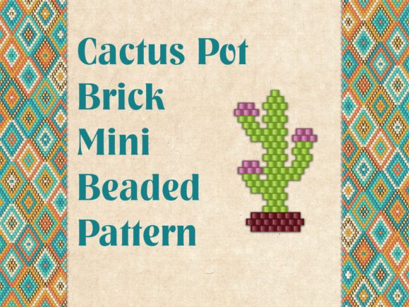 Beaded Cactus Pot