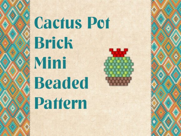 Beaded Cactus Pot