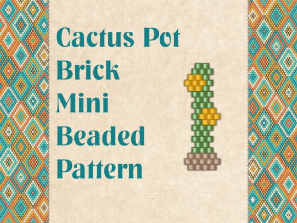 Beaded Cactus Pot