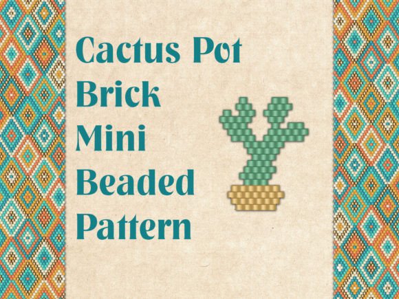 Beaded Cactus Pot